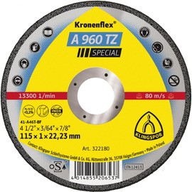 Klingspor 322180 A 960 TZ Special Cutting Disc Stainless Steel Special Packaging Unit 25 115 x 1 x 22.23 25