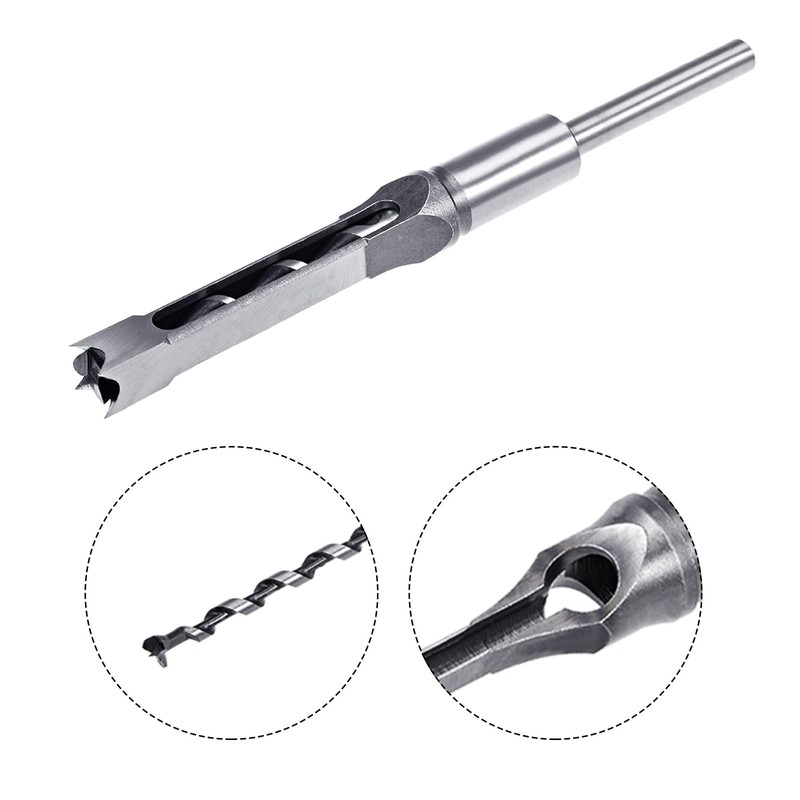 uxcell Square Hole Drill Bit 12.7mm(1/2") High Speed Steel Hollow