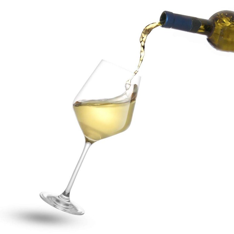 JoyJolt Layla White Wine Glasses, Set of 4 Italian Glasses,