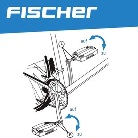 Fischer Kids/Young person's Plastic Non-Slip Pedals – Black, One Size