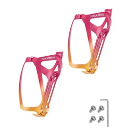 ROCKBROS Bike Water Bottle Holder - Lightweight Aluminum Bike Water Bottle Cage Brackets Adjustable Bicycle Cup Holder for MTB Road Bike