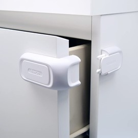 BeeGo® 2-Pack Baby Drawer Safety Lock, Child Proof Cupboard Locks, and Baby Proof Drawer Locks - Secure and Reliable Baby proofing Cupboard Locks for Children. No Drilling Require Cabinet Lock
