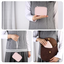 RAIALL Kids Digital Camera Case for Camkory/for VAHOIALD/for Canon PowerShot ELPH 180 190/ for Sony DSCW800 DSCW830 Travel Cameras for Boys Girls, Mesh Pocket Fits Cable Card Charger, Pink