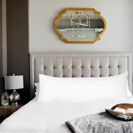 PiccoCasa 2Pack Satin Body Pillow Cover Long Pillowcases Silky Cooling for Hair and Skin White 20x60inch