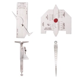 Necygoo Weld Gauge Set Includes Hi-Lo Gauge and Taper Gauge and Porosity Undercuts Checking Gauge and Convexity Concavity Welding Gauge Millimeter