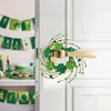 4Pcs St. Patrick's Day Glitter Shamrock Candle Rings