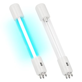 Giokyi 2 Pack 5W UV Bulb for Pond Filter Replacement UV Bulb Green Water Killer for COODIA 5W and Sunsun CUV-305, CUV-505, JUP-02 Filter Pump
