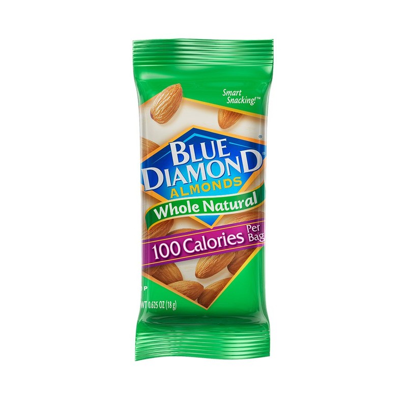 Blue Diamond Almonds Whole Natural Raw Snack Nuts, 100 Calorie