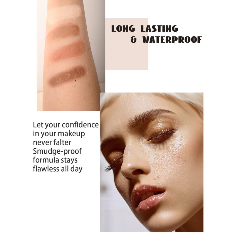 4 Colors Neutral Eyeshadow Palette, Matte Shimmer Eye Shadow, Highly