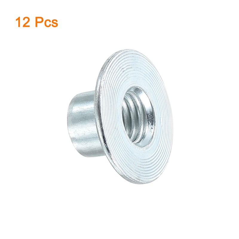 sourcing map M10 T-nuts, 12pcs Carbon Steel Tee Nut Round