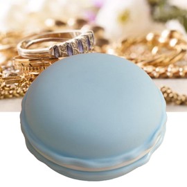 Kuuleyn Earring Travel Organizer Cute Jewelry Box Case Macaron Jewelry Storage Box Macaron Jewelry Box Light Blue Plastic Exquisite Macaron Shape Storage Box for Women Girls