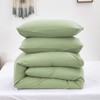 KAREVER Sage Comforter Set King Green Bedding Set Women Bed