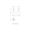 COSMIC Soap dispenser Grey 300ML Freestanding Accesory Measures 7 x
