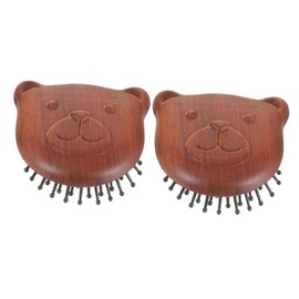 TOVINANNA 2pcs Wooden Massage Comb Adorable for Scalp Massage Hair Care Ergonomic Portable Hair Brush for Relaxation and Circulation Lightweight
