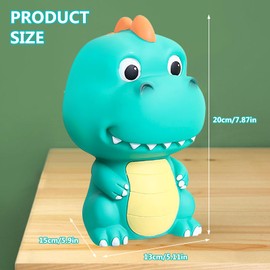 Children's Piggy Bank Children's Shatterproof Dinosaur Money Box Reusable Bank Money Box Cute for Boys and Girls Birthday Gift Christmas Gifts