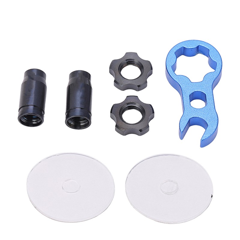 RISK 7pcs Titanium Alloy Bicycle Presta Valve Cap Strong Hardness