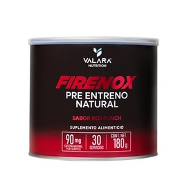 Firenox Pre Entreno Natural - Sabor Ponche - Preworkout a base de betabel - 180g