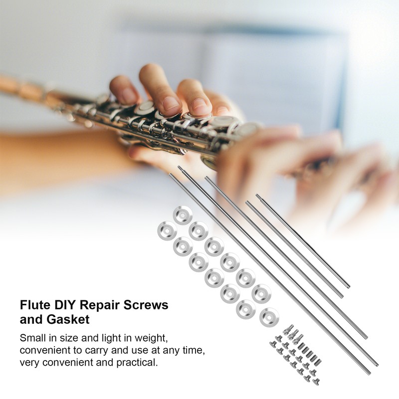 Flute Repair Kit DIY Maintenance Care Tools Screws Gasket Instrument
