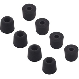 ALXCD Foam Eartips Compatible with 4.0mm Connect Hole, Medium Size 4 Pairs Soft Memory Foam Earbud Tips, Fit for Most in-Ear Headphones, Foam, Black