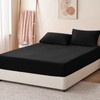 RUIKASI Double Fitted Sheet Deep - Black Bottom Sheet for