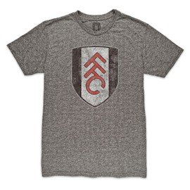 Fulham FC Crest Vintage Tri-Blend T-Shirt - Grey (as1, Alpha, l, Regular, Regular)