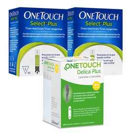 Onetouch Paquete 100 Tiras Select Plus Y 100 Lancetas Delica