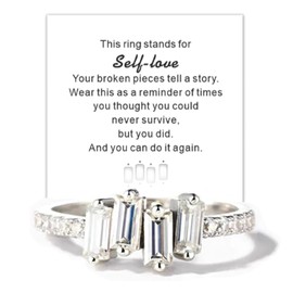 FAICAEIRI SELF-LOVE MULTI STONES RING,Irregular Beautifully Broken Multi-Stones Self-Love Ring, Zircon Inlaid Inspirational Ring,A Self-Reminder Ring Jewelry for Women,men,Friends (8)