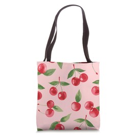 Trendy Design of Cute Cherry Pink Bow Coquette Tote Bag