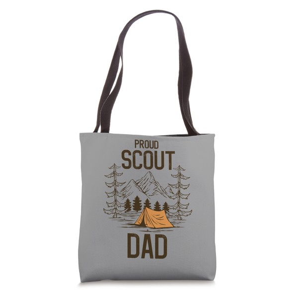 Proud Scout Dad Camping Scout Leader Adventure Travel Tote Bag