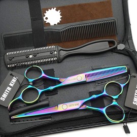 6.0 Inch Hair Scissors Set Hair Cutting Scissors & Thinning Scissors with Combs in 1 Set