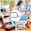 JIALWSJWAN Transparent PVC Cosmetic Bag Set of 3, Cube Shape
