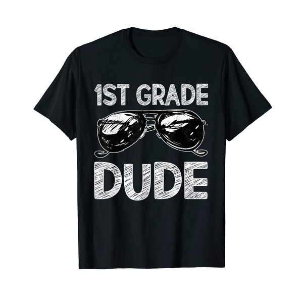 1st Grade Dude Sunglasses Back To School Tshirt For Boys