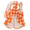 Pet Cat Dress Breathable Polyester Lovely Plaid Lace Summer Girl
