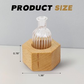 Wogomz Car Vase Vent Clip, Wooden Car Air Vent Flower Vase Clip, Automotive Mini Plant Holder Terrarium Decoration, Vehicle Air Vents Ornament, Interior Decor Cars Accessories (No Flower Included)