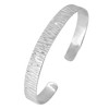 Treasure Bay 7mm 925 Sterling Silver Hammered Bangle Bracelet -