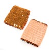 Orange Pair Of Womens Sequin Polyester Fancy Dress Wristbands 16