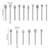 TheSiliconValley 40pcs 1/8" Shank Diamond Burr Bits Drill Set for