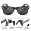MisFun Pack of 2 Black Grid Glasses, Pinhole Glasses, Pinhole