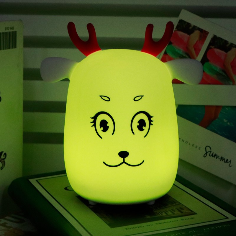 Innovative Cute Deer shaped Silicone Night Light USB Rechargeable Pat