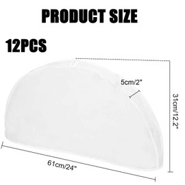 HOMURY Pack of 12 White Garment Bags: Transparent Dust Protection Shoulder Cover, Garment Bag, Suit Garment Protector, Garment Bags, Mothproof for Suits, Dresses, Coats, Jackets, Shirts, Evening
