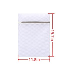 4Pcs Durable Honeycomb Mesh Laundry Bags for Delicates 12 x 16 Inches (2 Thick net, 2 fine net)