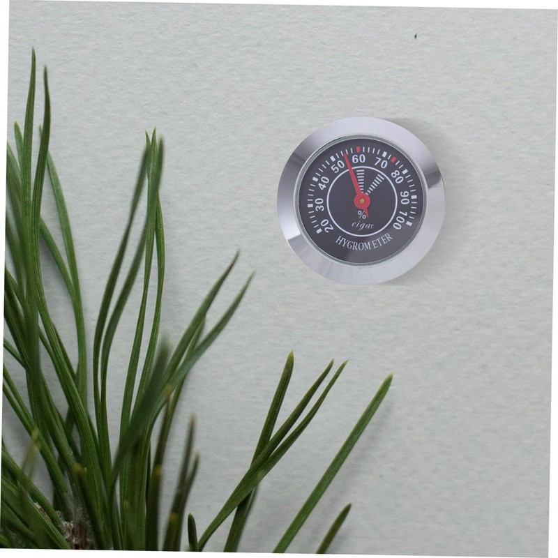 Kisangel Hygrometer Hydrometer Humidity Meter Humidor Humidity Gauge Alloy Stainless