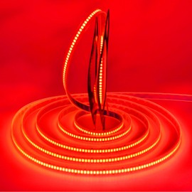 HAASHADA LED Strip Lights, DC12V 5m/16.4ft Dimmable 2835 LED Lights Strip, Super Bright 1200 LEDs 24000LM LED Ribbon Strip Lights Tube Waterproof IP67, 2 Times Brightness Than SMD 5050 (Red)