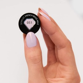 SEMILAC 051 French Beige Milk Nail UV Gel Polish | Long Lasting and Easy to Apply | Soak off UV/Led | Perfect for Home and Professional Manicure and Pedicure 7 ml