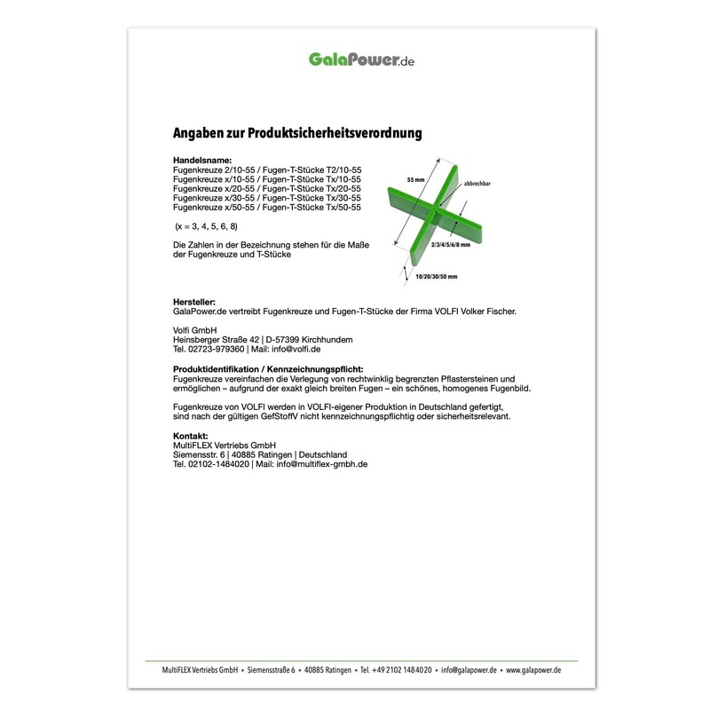 Tile Spacers for Caulking 2 mm (Height 50)
