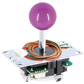 SANWA JLF-TP-8YT Original Joystick Purple - for Arcade Jamma Game 4 & 8 Way Adjustable, Compatible with Catz Mad SF4 Tournament Joystick (Purple Ball Top) S@NWA