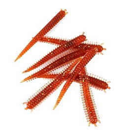 Zerone 10pcs Soft Bait, Fishy Smell Soft Freshwater Elastic Fishing Lure Sand Silk Maggot Lures for Bass Trout and Panfish in Freshwater