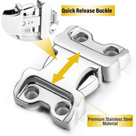 JIPIMON Dog Collar Buckle, Quick Release Stainless Steel Buckle for Small Medium Large Dog Training Collar (2.25mm)