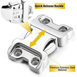 JIPIMON Dog Collar Buckle, Quick Release Stainless Steel Buckle for Small Medium Large Dog Training Collar (2.25mm)
