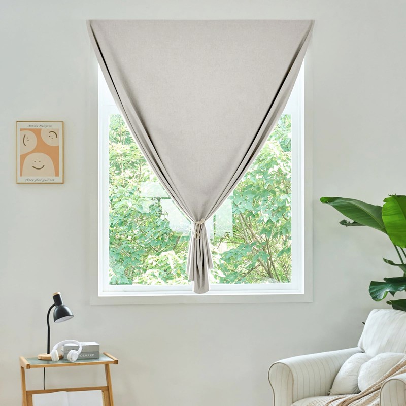 Jilron Adhesive Curtain,100% Blackout Curtains, No Drilling, Suitable for Multi-Scenes